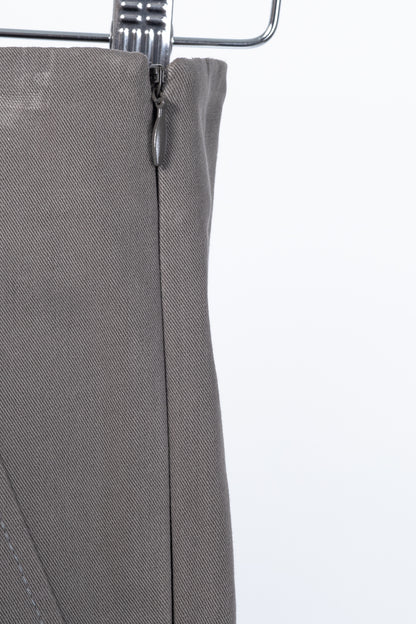 Brunello Cucinelli Taupe Grey Cotton-Twill Leggings