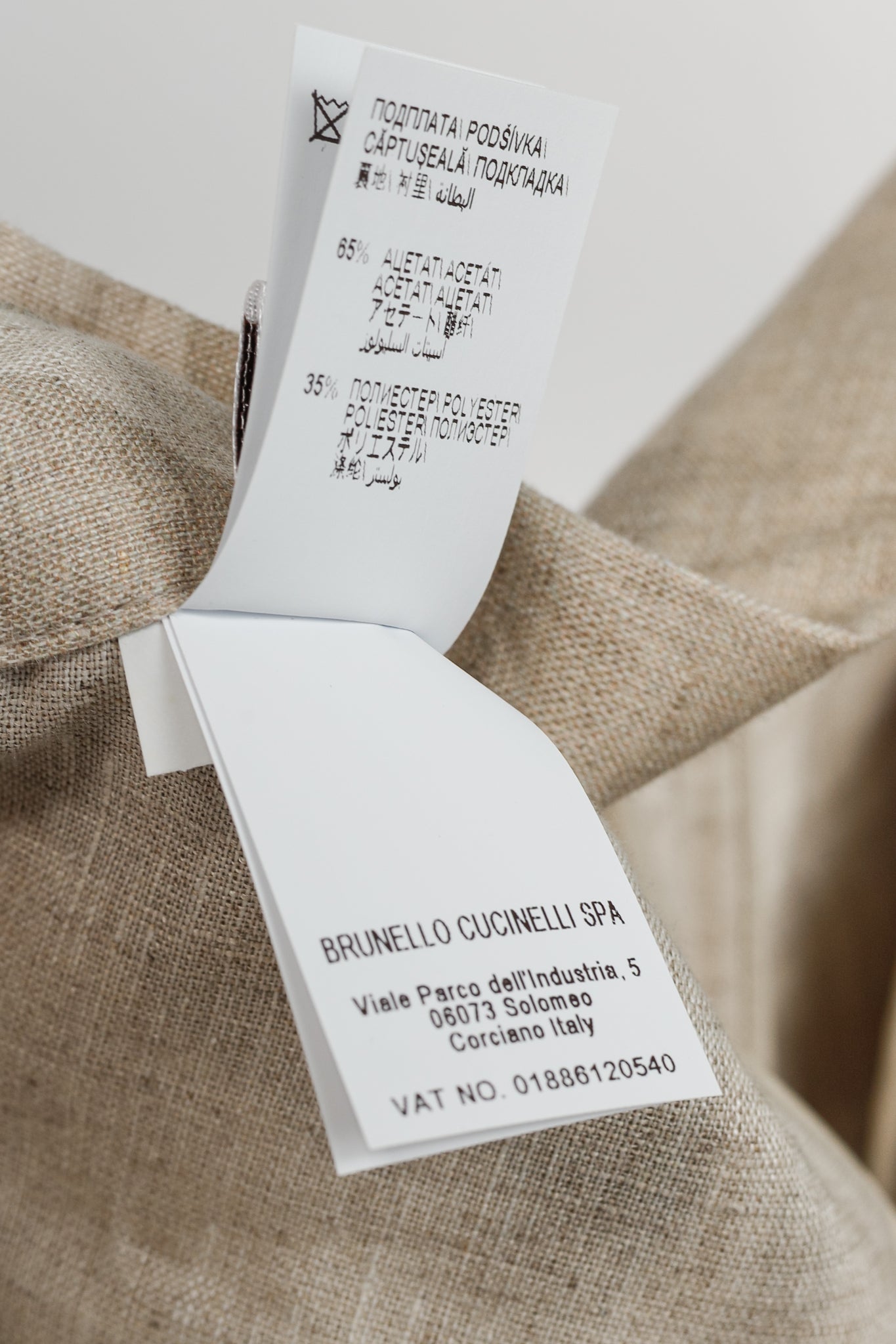 Brunello Cucinelli SS/24 Natural Ramage Floral-Print Linen Slouchy Trousers