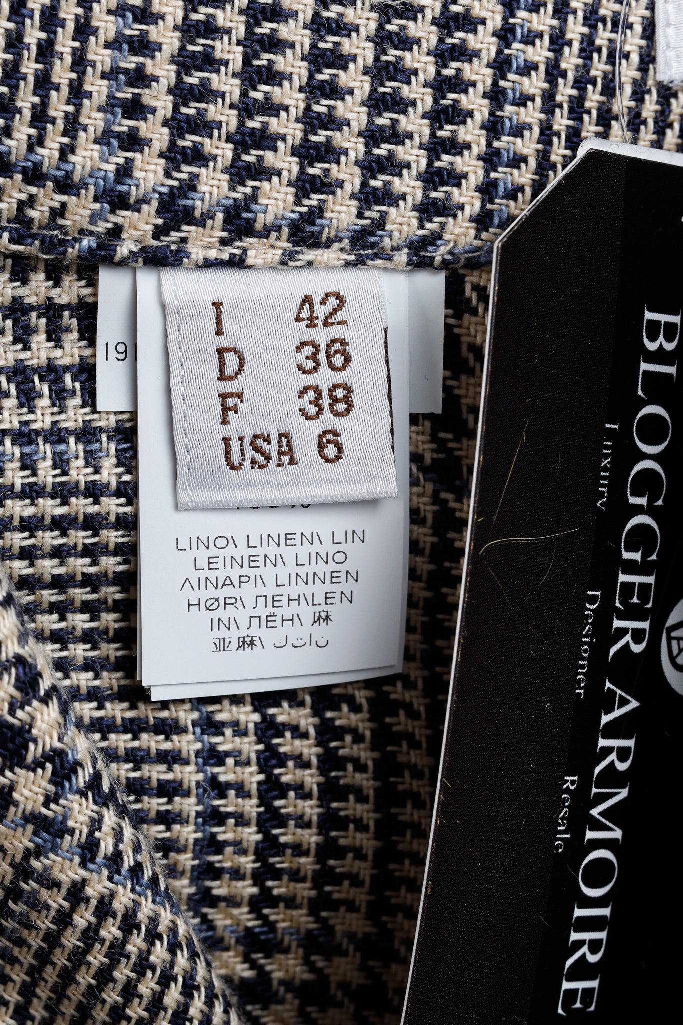 Brunello Cucinnelli SS/19 Beige & Black Linen Check Trousers