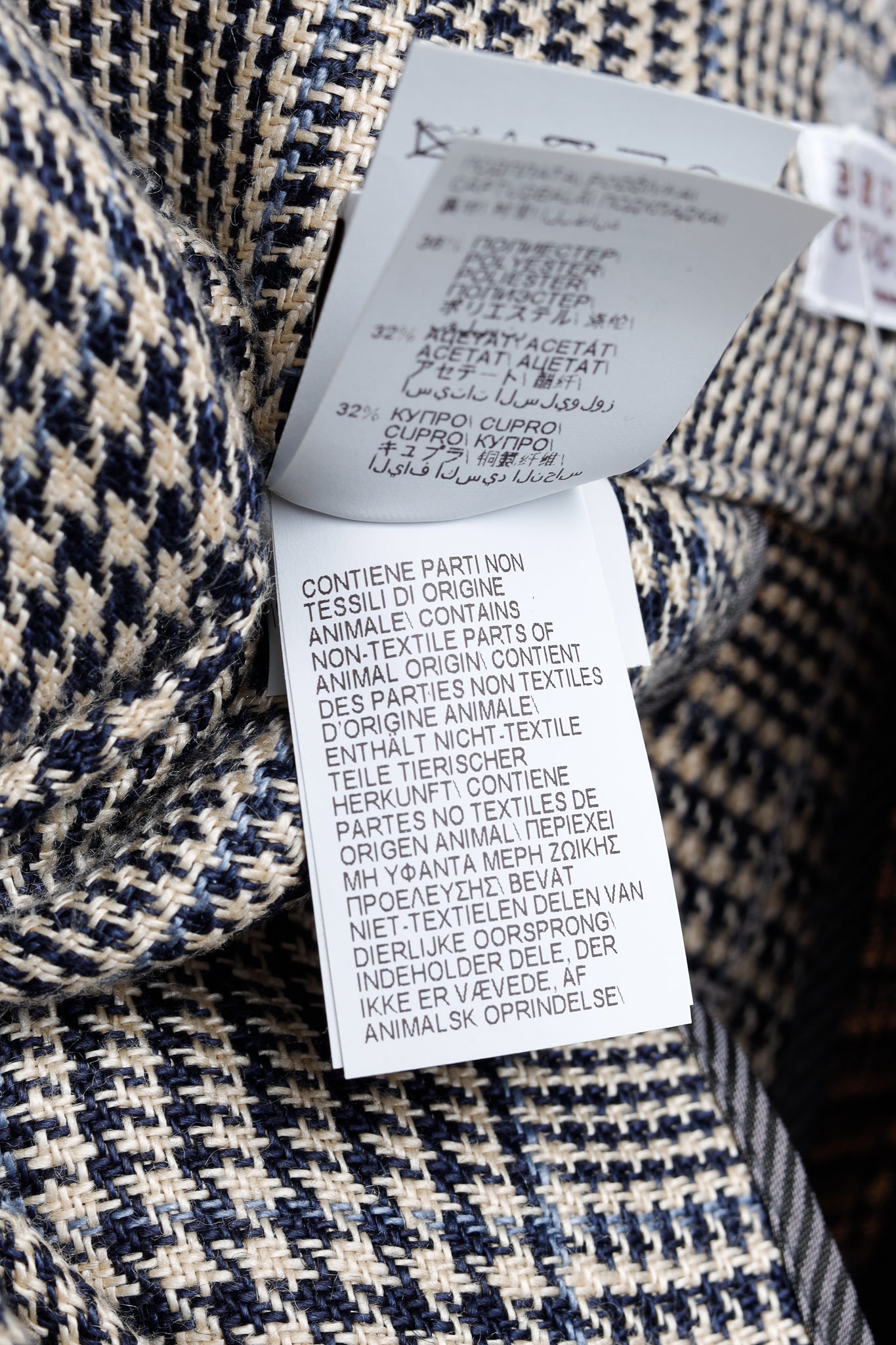 Brunello Cucinnelli SS/19 Beige & Black Linen Check Trousers