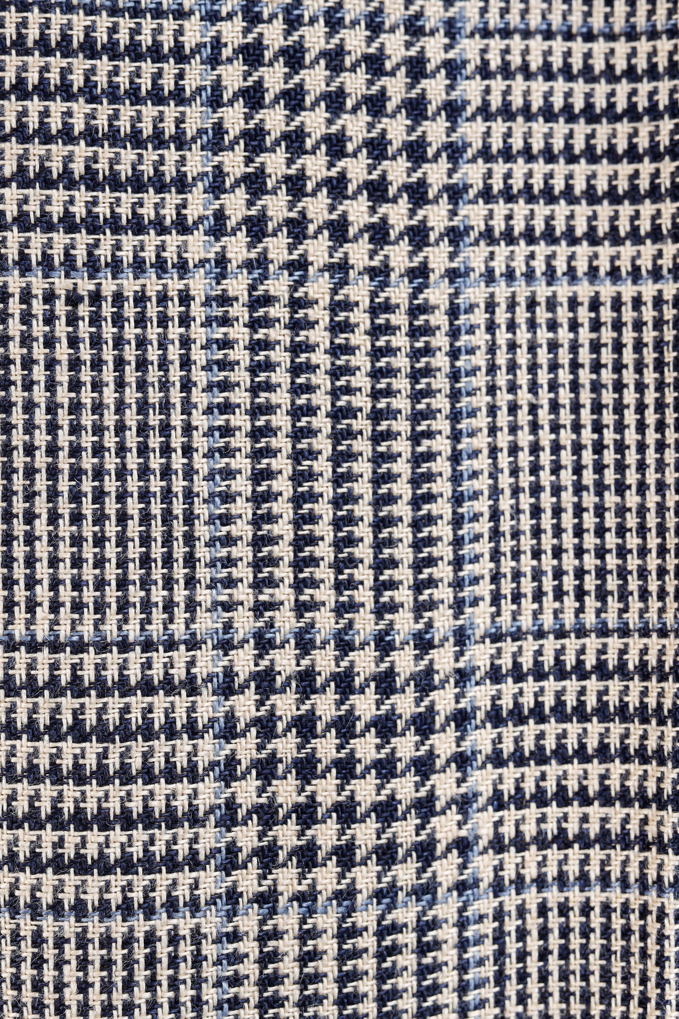 Brunello Cucinnelli SS/19 Beige & Black Linen Check Trousers