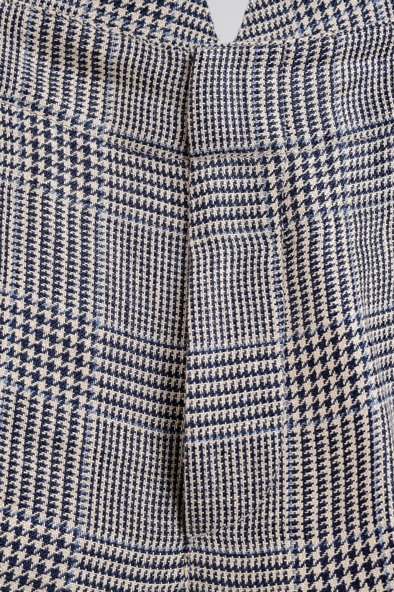 Brunello Cucinnelli SS/19 Beige & Black Linen Check Trousers