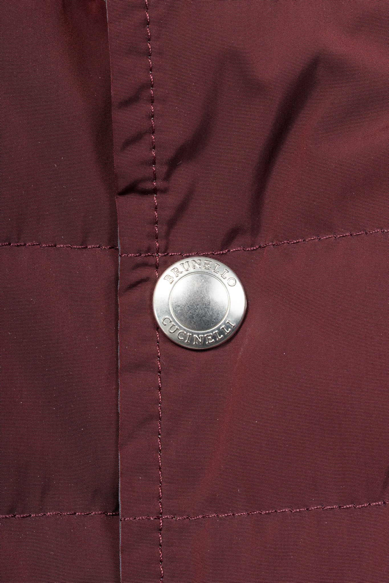 Brunello Cucinelli AW18 Burgundy Quilted Snap Down Vest
