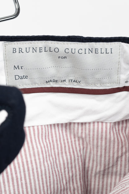 Brunello Cucinelli SS/17 Navy Cotton Poplin Cargo Pants