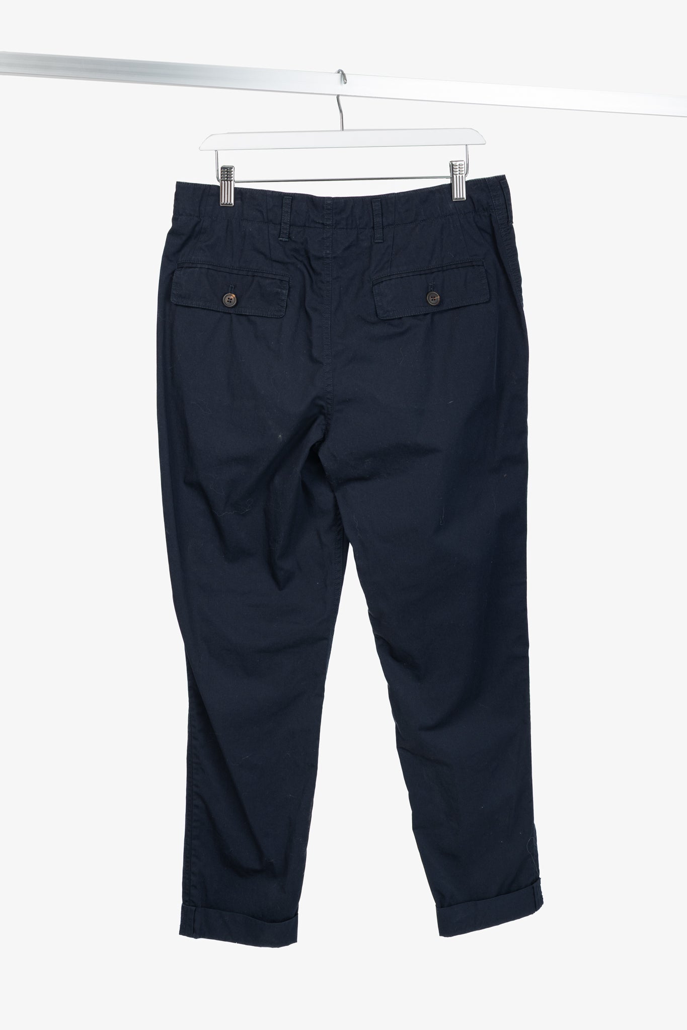 Brunello Cucinelli SS/17 Navy Cotton Poplin Cargo Pants