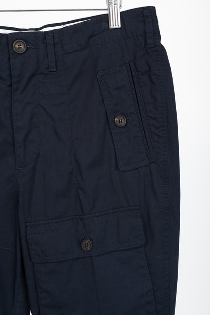 Brunello Cucinelli SS/17 Navy Cotton Poplin Cargo Pants