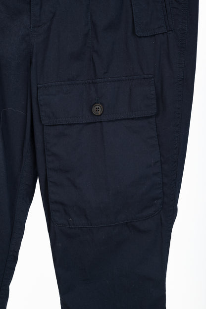 Brunello Cucinelli SS/17 Navy Cotton Poplin Cargo Pants