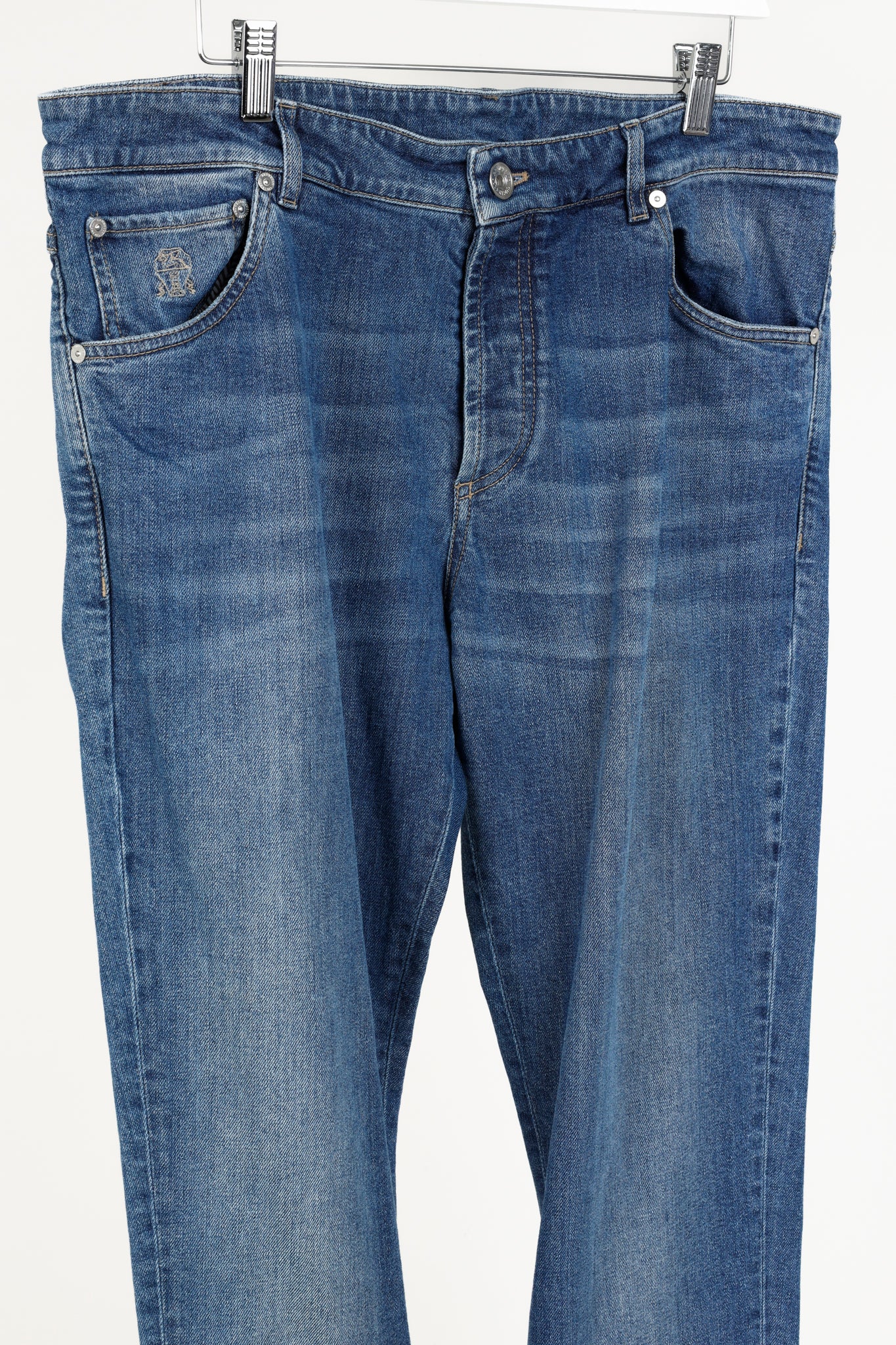 Brunello Cucinelli Men's Medium Blue Skinny-Fit Jeans