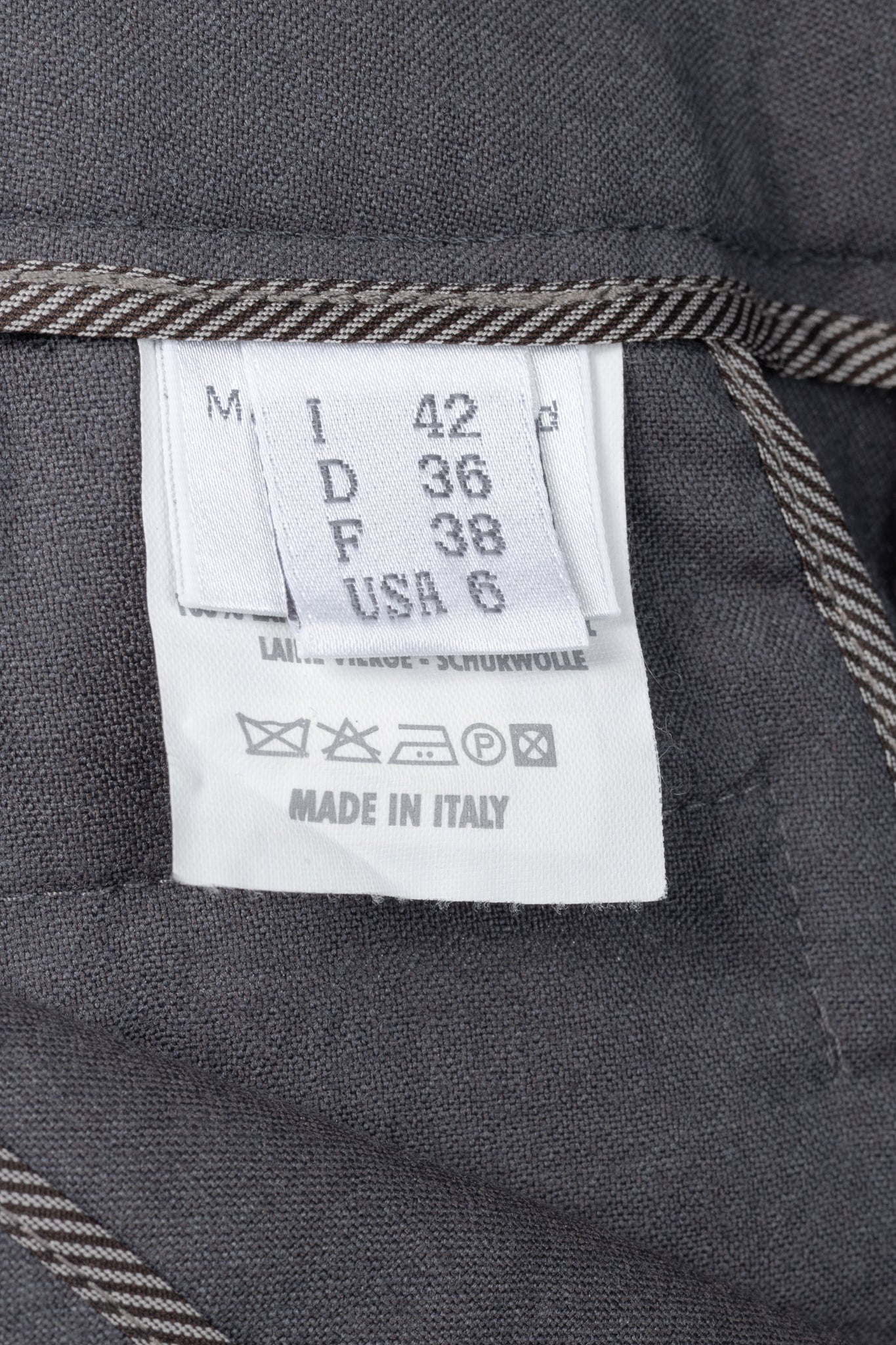 Brunello Cucinelli Grey Wool Double-Button-Fly Trousers