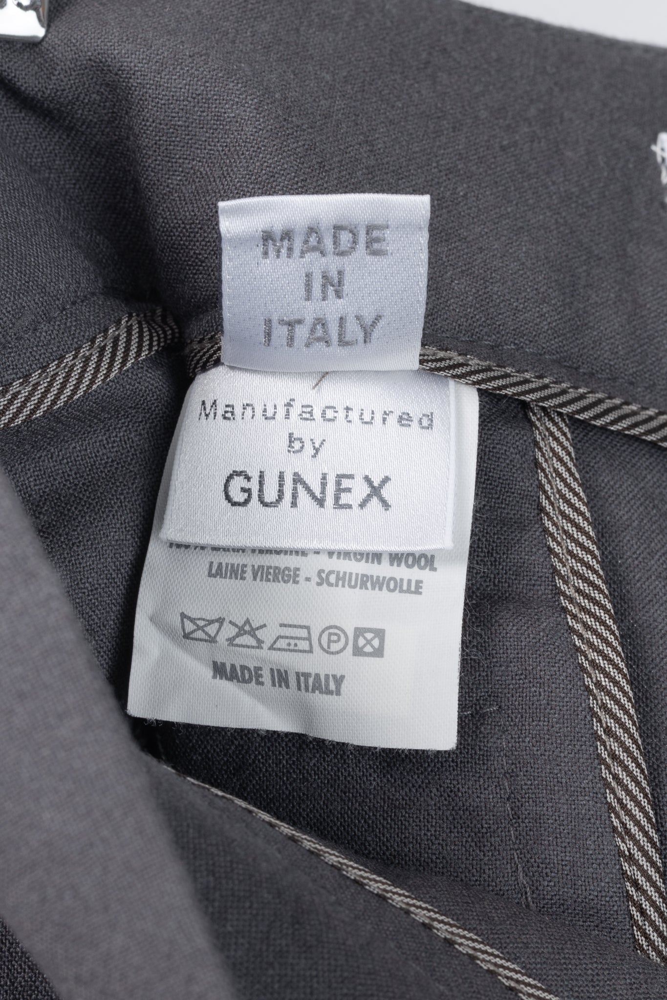 Brunello Cucinelli Grey Wool Double-Button-Fly Trousers
