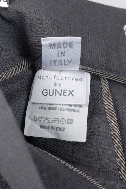 Brunello Cucinelli Grey Wool Double-Button-Fly Trousers