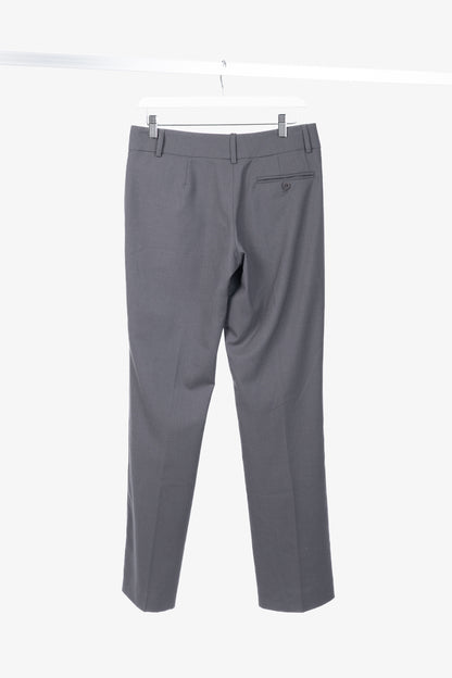 Brunello Cucinelli Grey Wool Double-Button-Fly Trousers