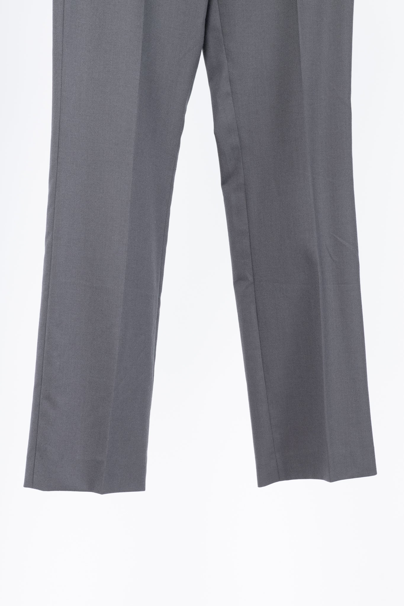 Brunello Cucinelli Grey Wool Double-Button-Fly Trousers