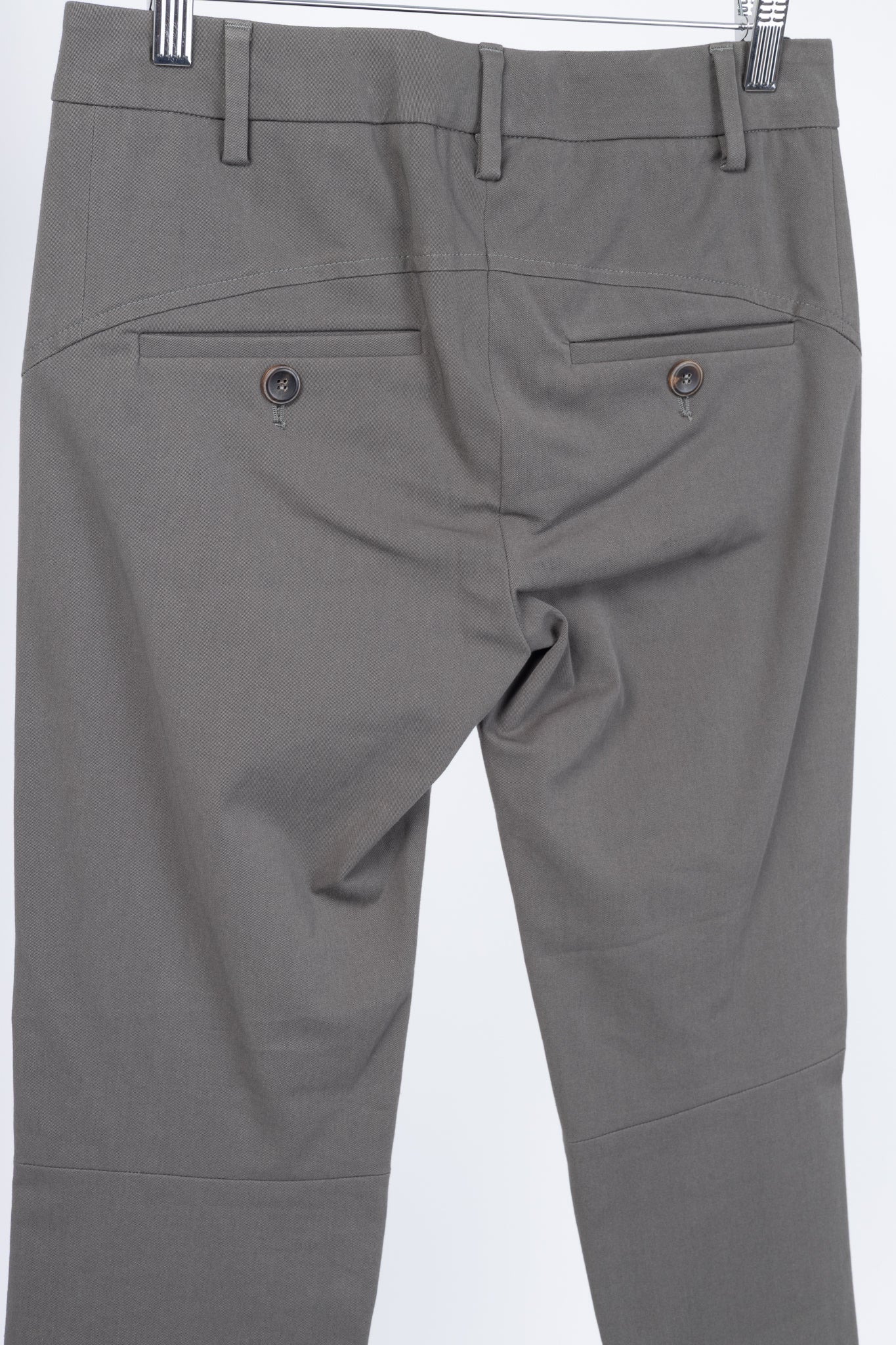 Brunello Cucinelli Grey Cotton-Twill Skinny Pants