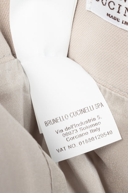 Brunello Cucinelli SS15 Nude Cotton Monili-Waist Pencil Skirt