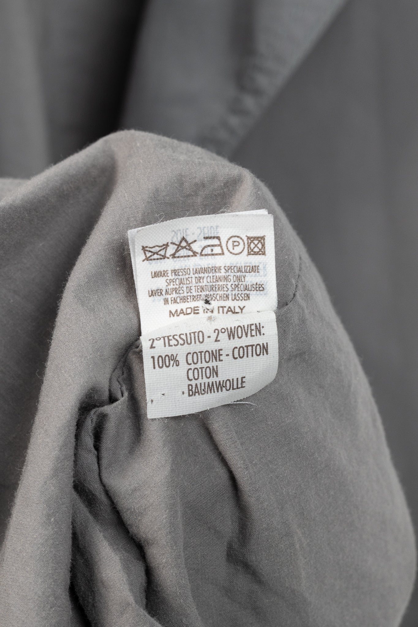 Brunello Cucinelli Grey Taffeta Double-Breasted Rosette-Belt Short-Sleeve Jacket
