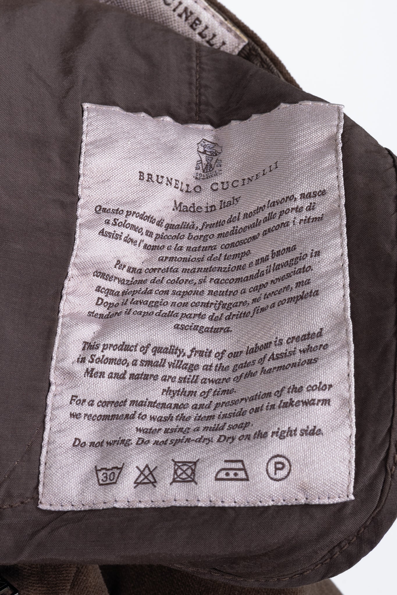 Brunello Cucinelli Brown Velvet Slim-Fit Pants