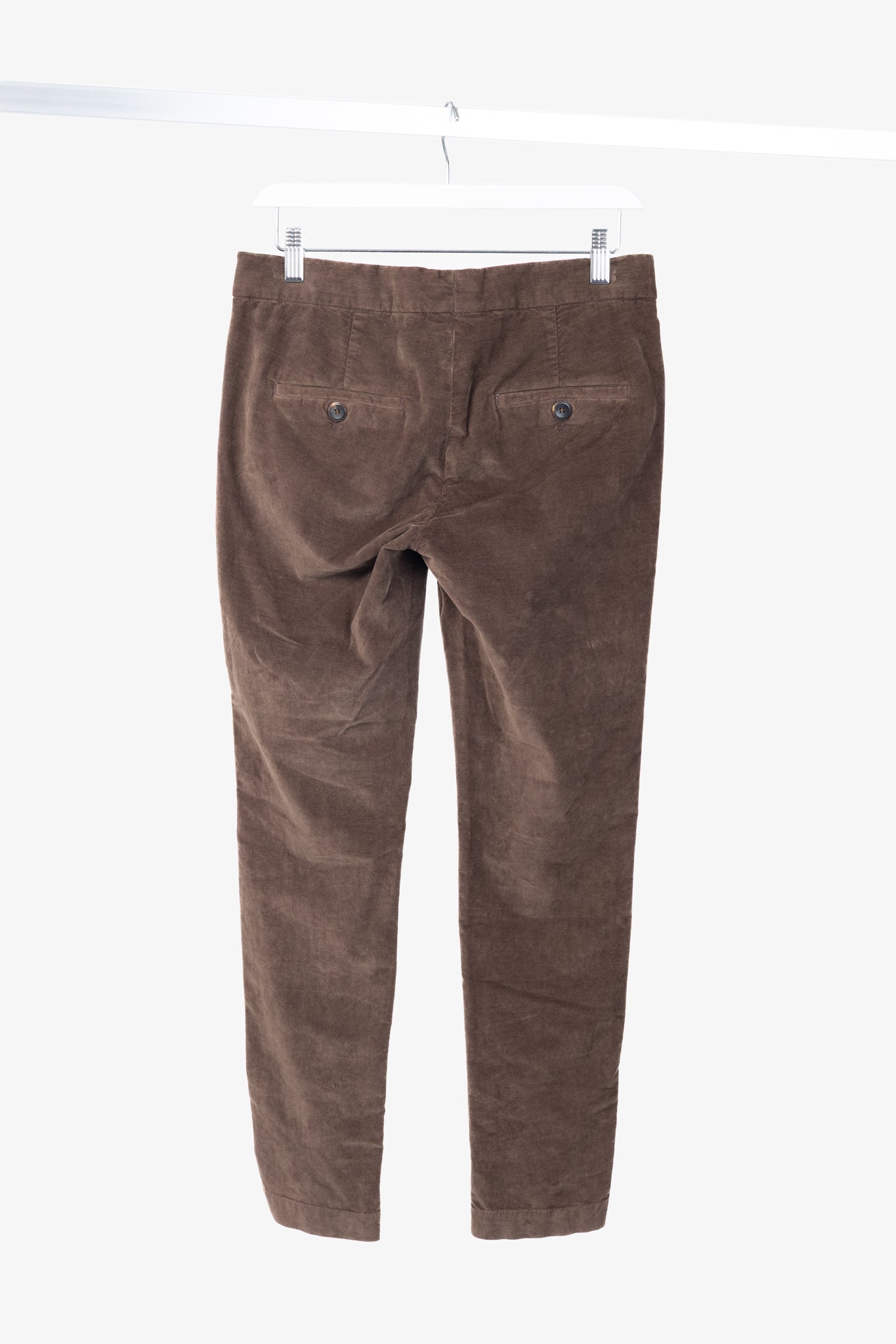 Brunello Cucinelli Brown Velvet Slim-Fit Pants