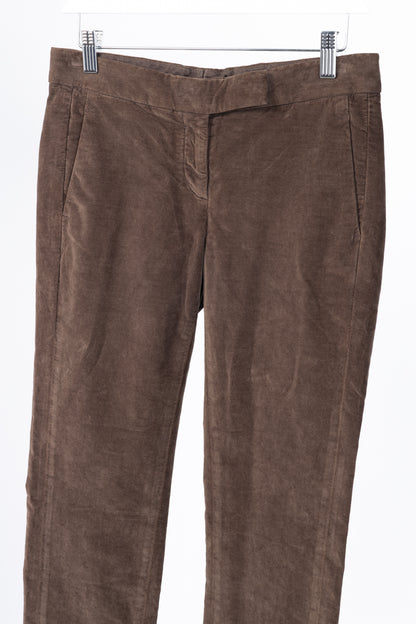 Brunello Cucinelli Brown Velvet Slim-Fit Pants