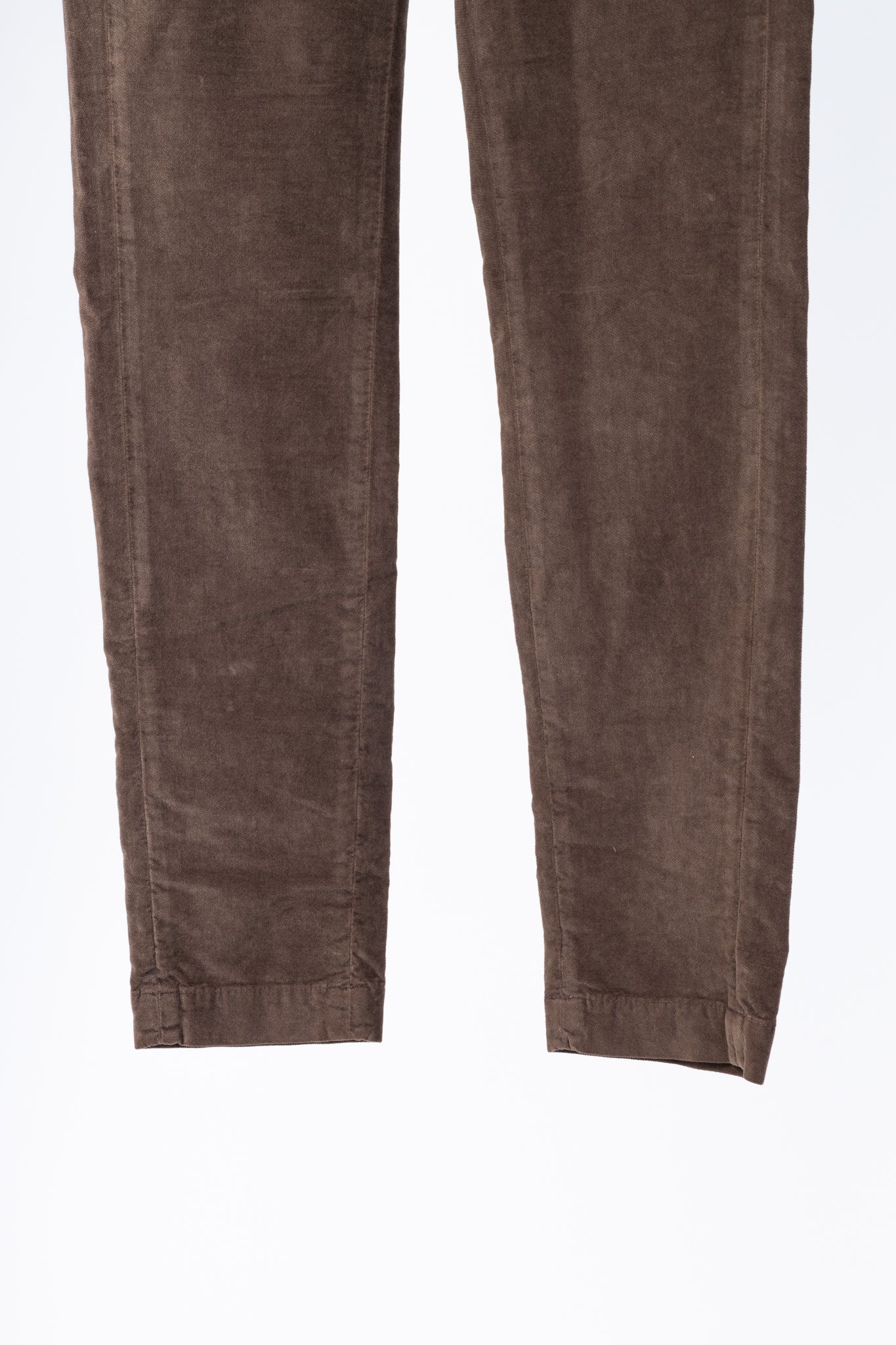 Brunello Cucinelli Brown Velvet Slim-Fit Pants