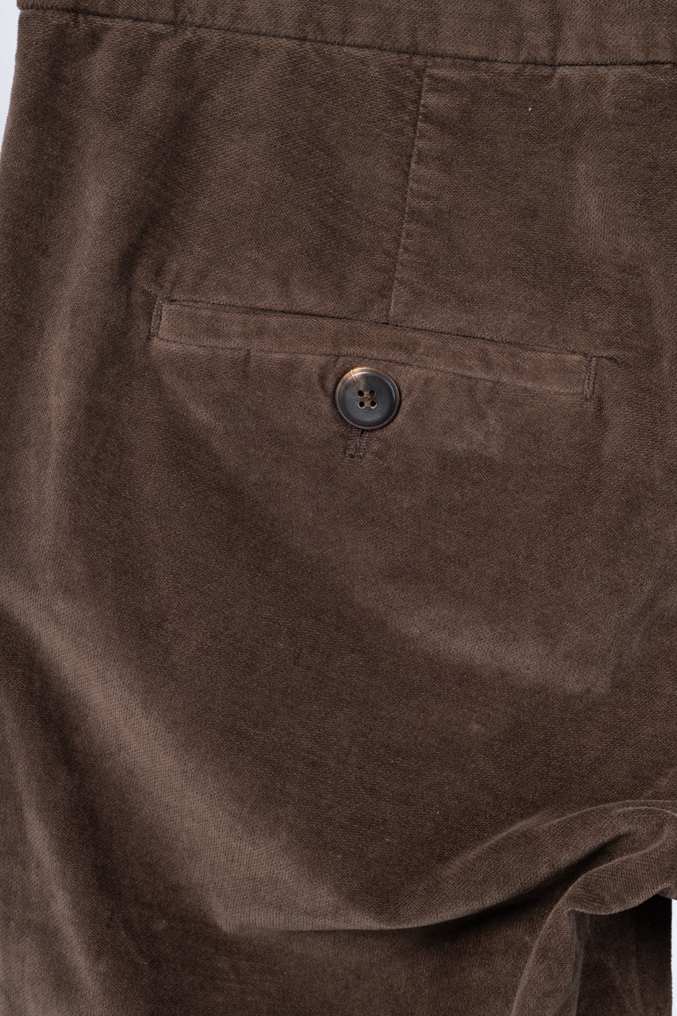 Brunello Cucinelli Brown Velvet Slim-Fit Pants