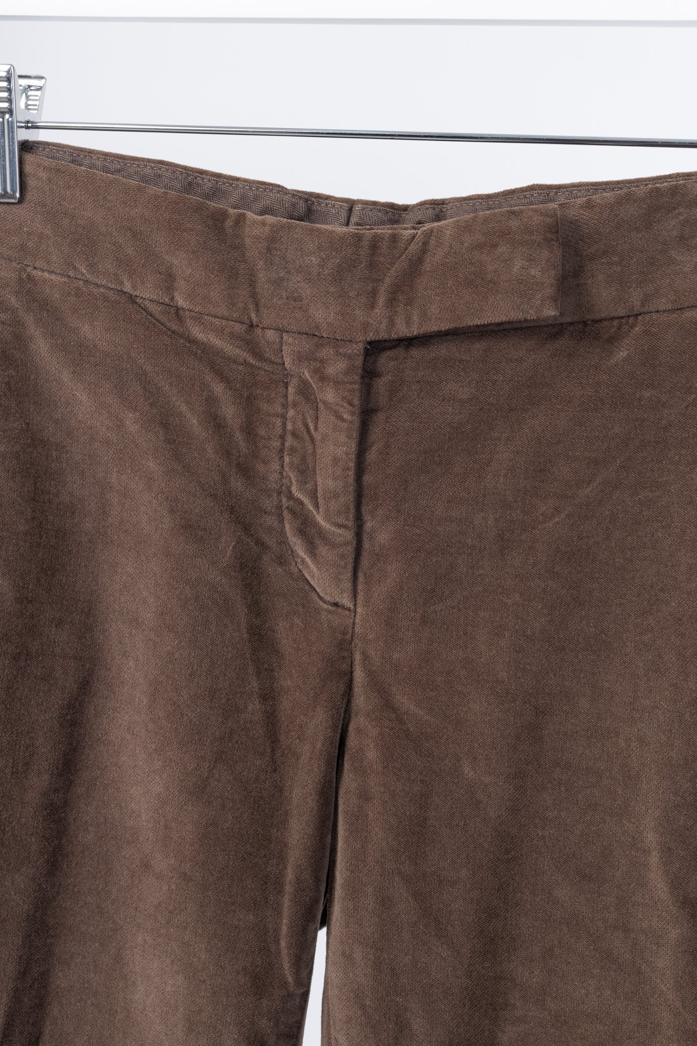 Brunello Cucinelli Brown Velvet Slim-Fit Pants