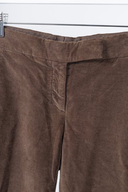 Brunello Cucinelli Brown Velvet Slim-Fit Pants