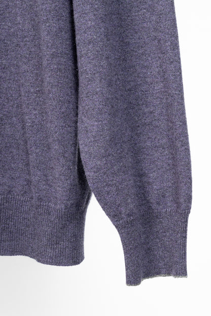 Brunello Cucinelli Purple Cashmere-Knit V-Neck Sweater