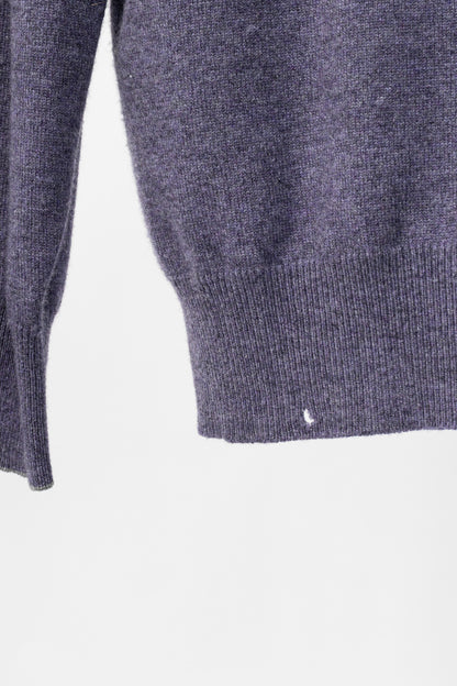Brunello Cucinelli Purple Cashmere-Knit V-Neck Sweater