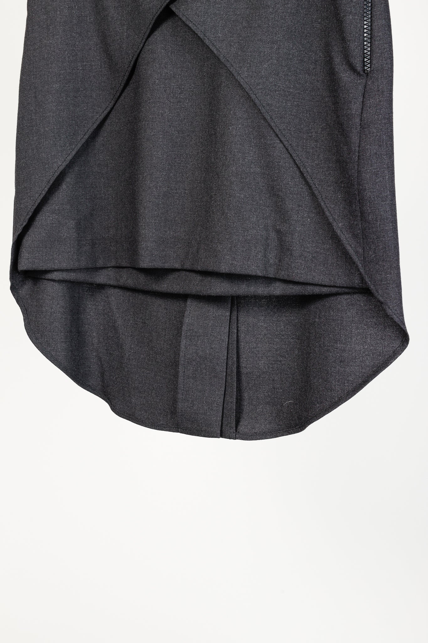 Brunello Cucinello Grey Wool Layered Fish-Tail Mini Skirt