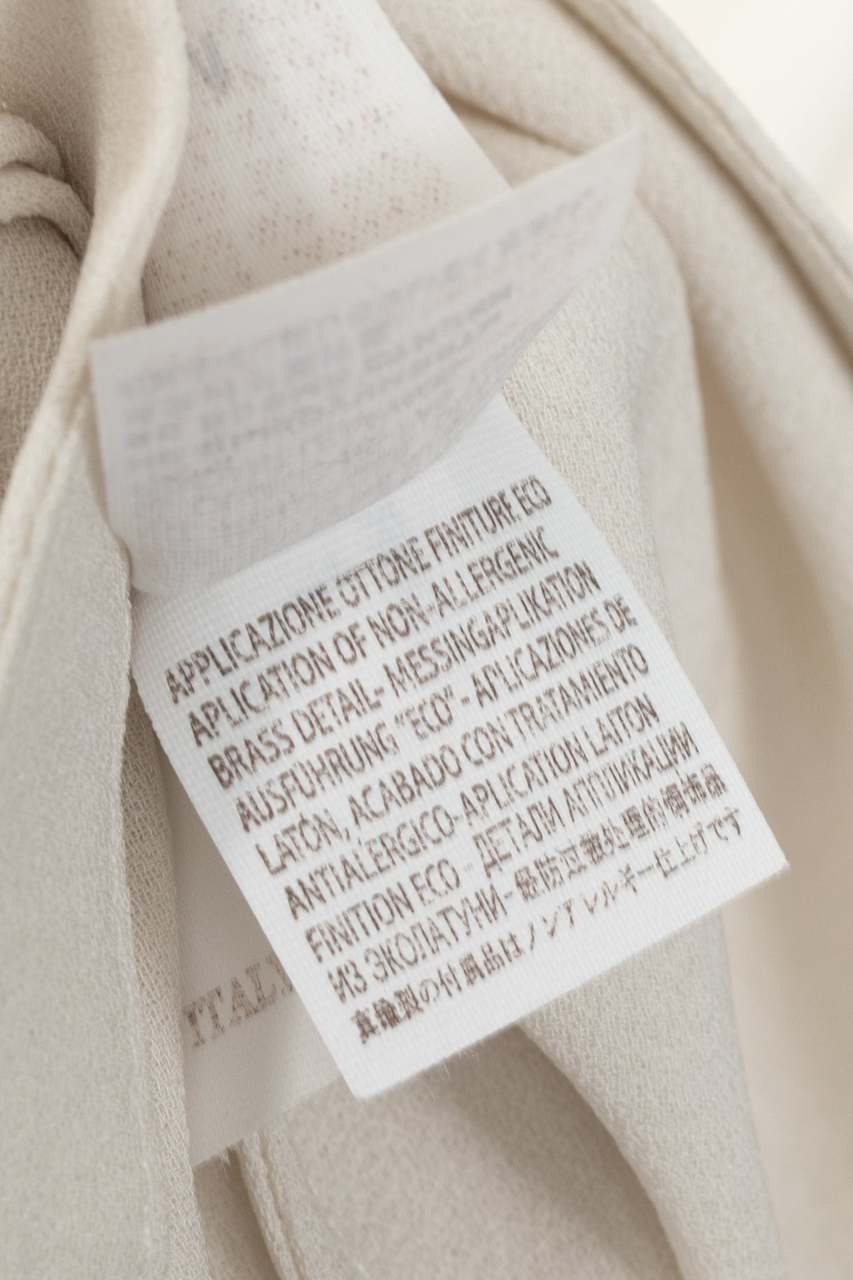 Brunello Cucinelli Cream Silk Crepe-Chiffon Monili-Fringe Tank