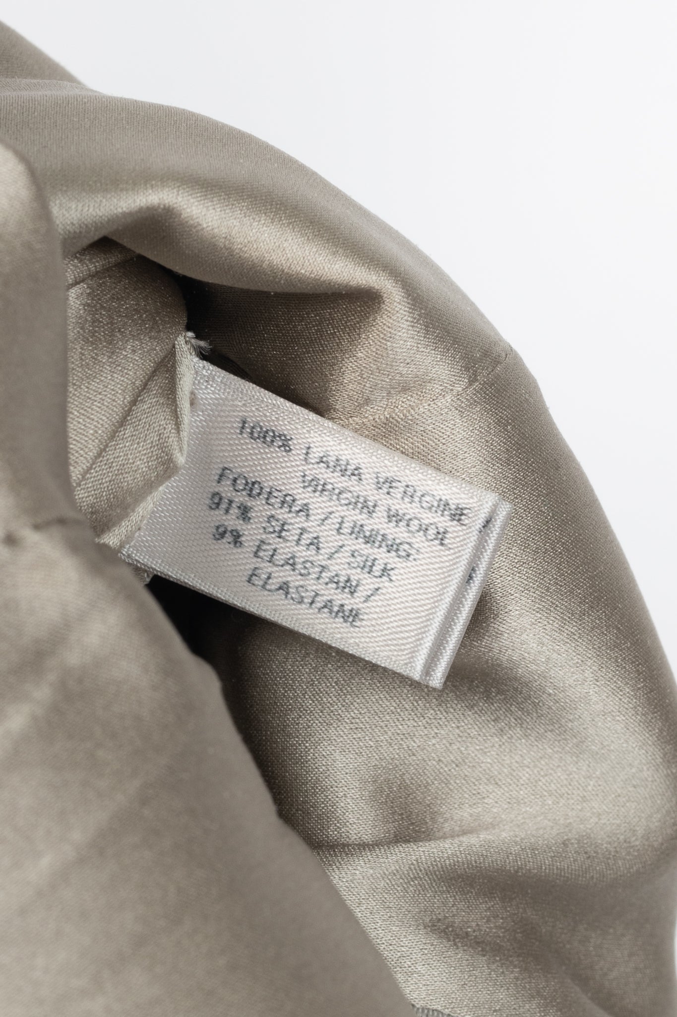 Bottega Veneta AW12 Runway Taupe Wool-Crepe Split-Neck Dress