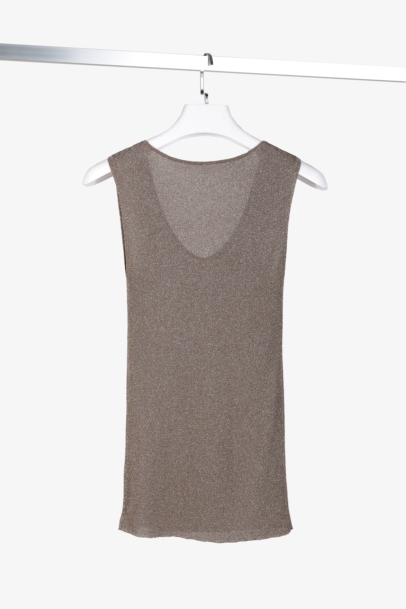Brunello Cucinelli AW/20 Taupe Shimmer Knit Tank