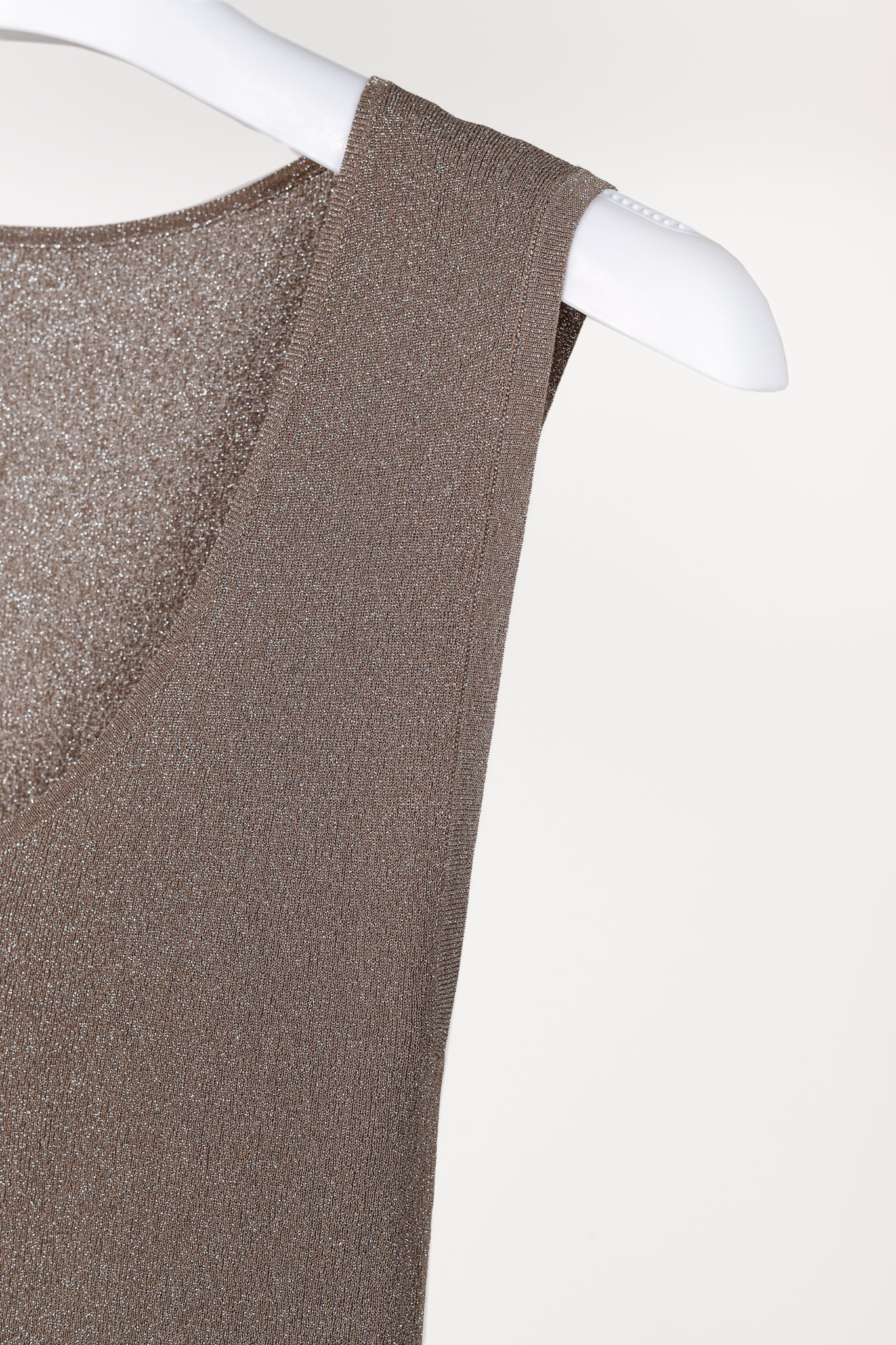 Brunello Cucinelli AW/20 Taupe Shimmer Knit Tank