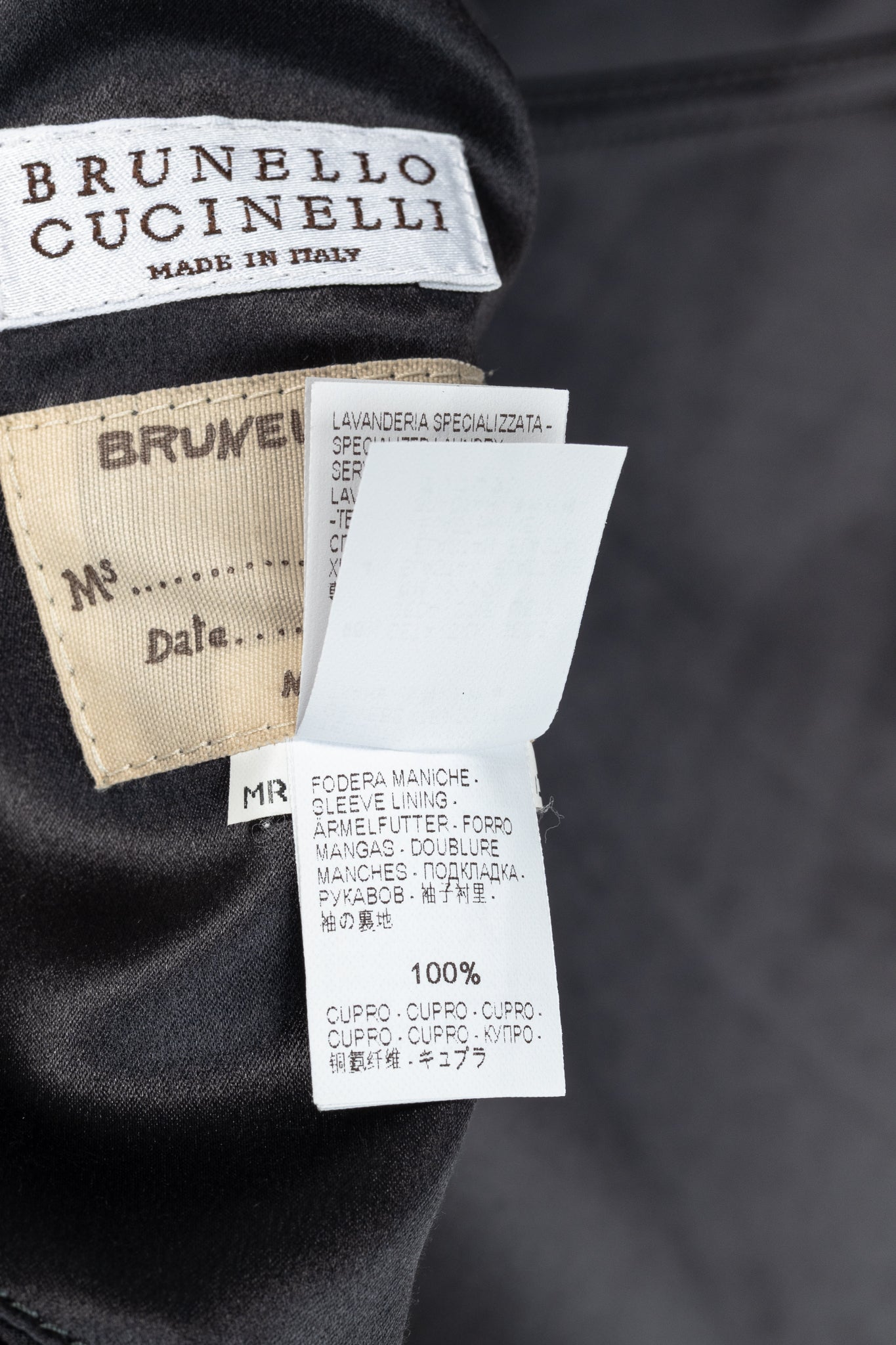 Brunello Cucinelli Taupe Suede Monili-Neck Jacket