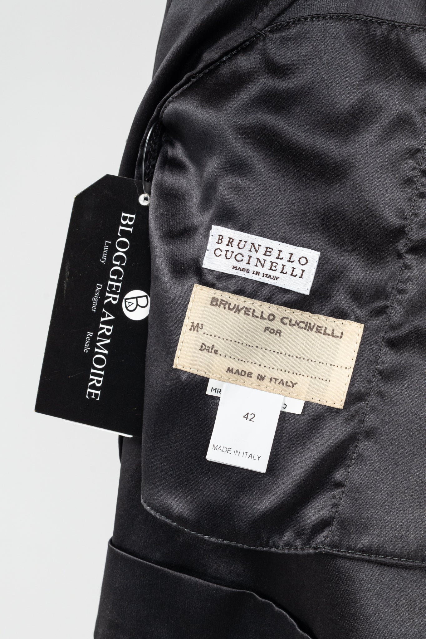 Brunello Cucinelli Taupe Suede Monili-Neck Jacket
