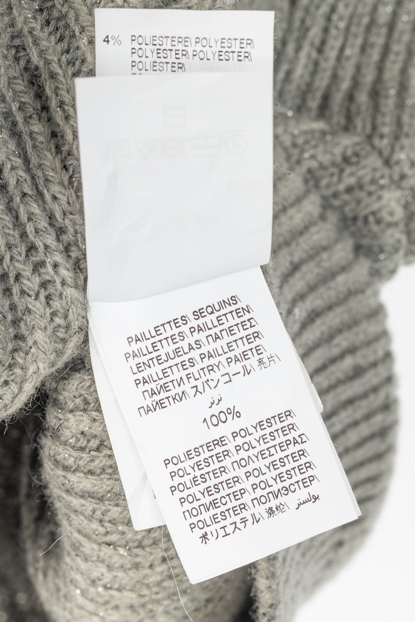 Brunello Cucinelli AW22 Grey Cashmere-Blend Sequin Turtleneck Sweater