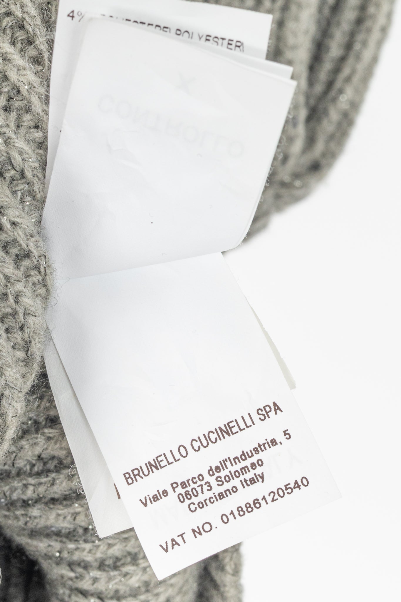 Brunello Cucinelli AW22 Grey Cashmere-Blend Sequin Turtleneck Sweater