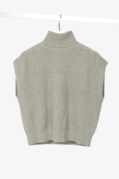Brunello Cucinelli AW22 Grey Cashmere-Blend Sequin Turtleneck Sweater