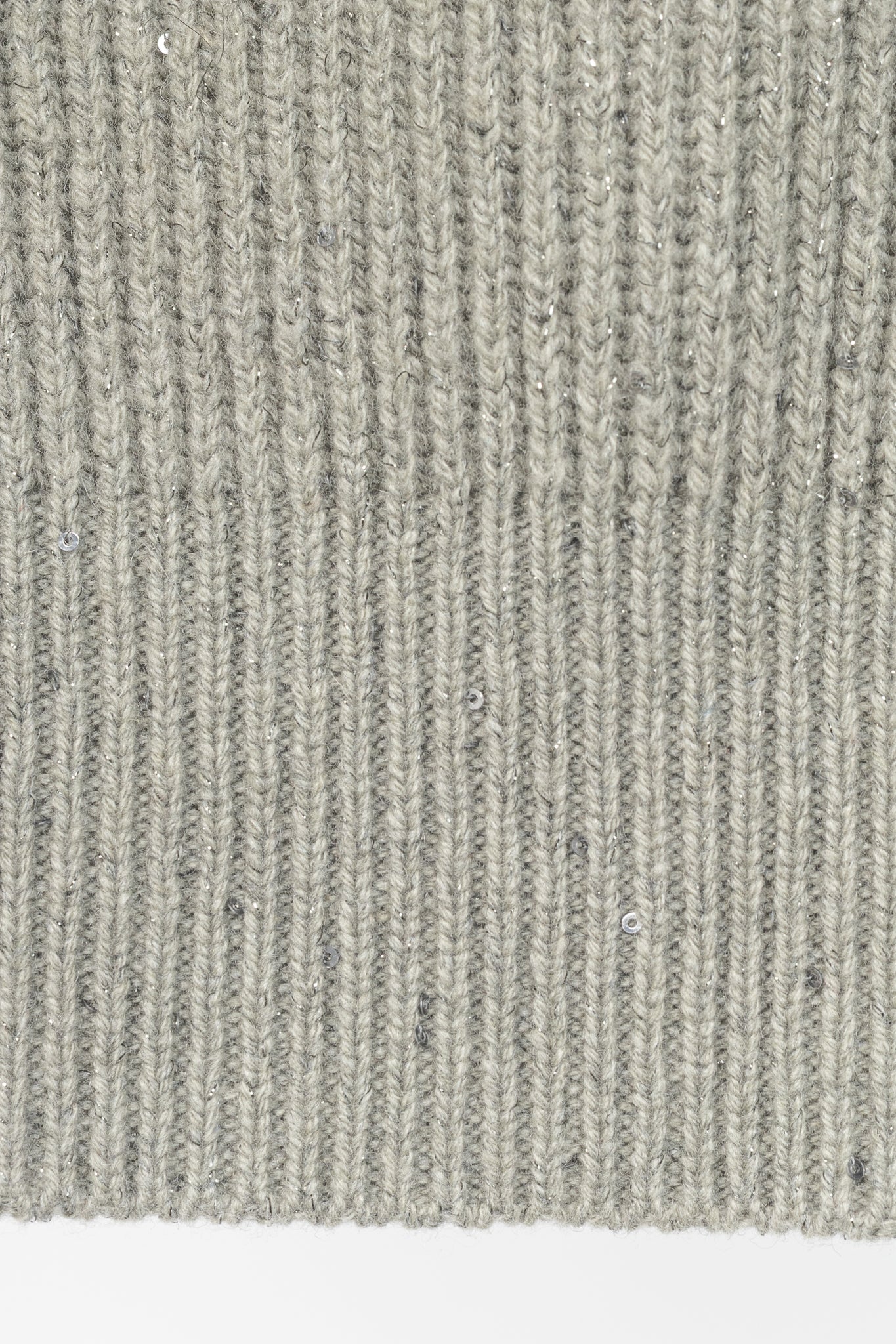 Brunello Cucinelli AW22 Grey Cashmere-Blend Sequin Turtleneck Sweater