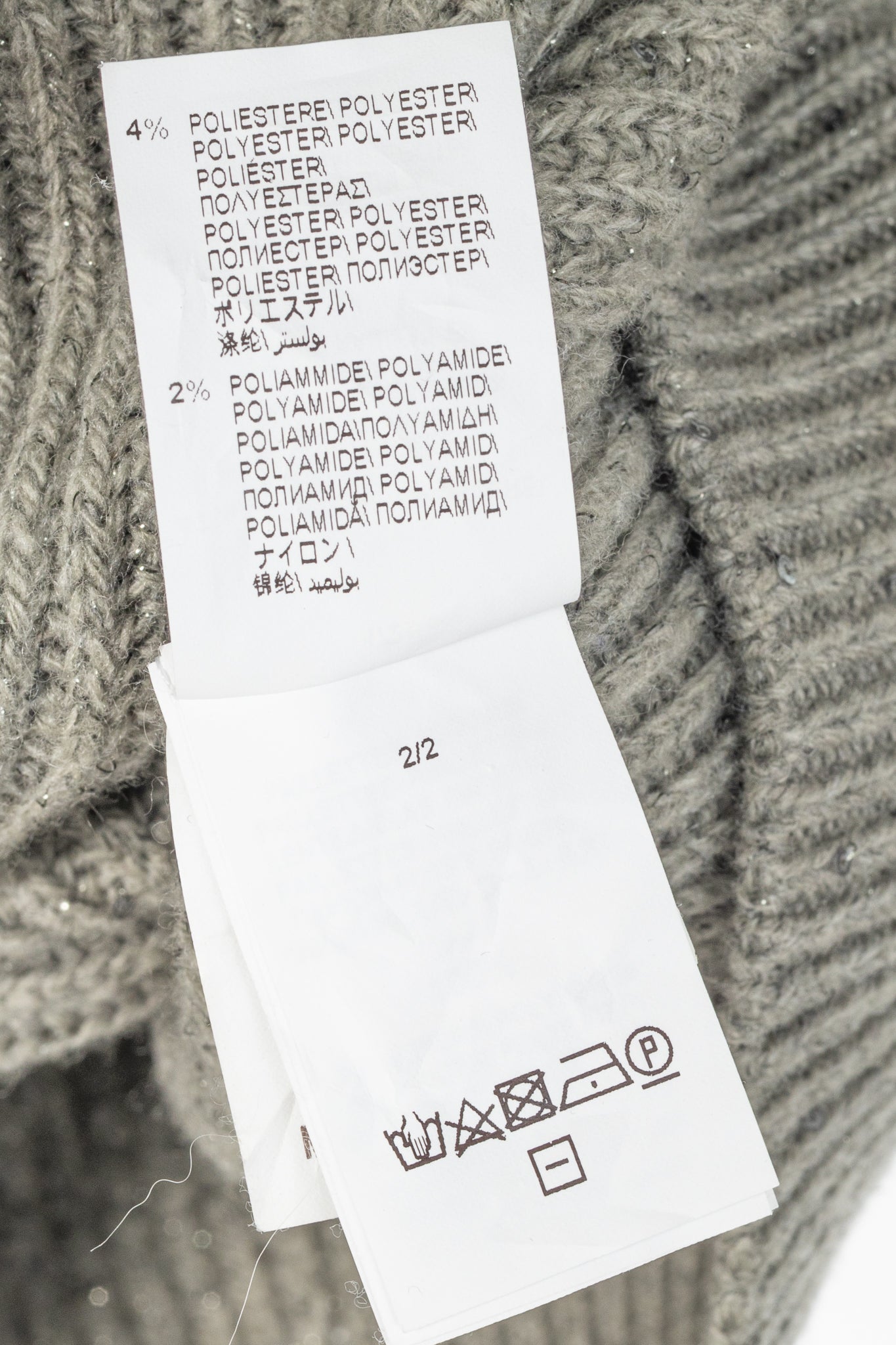 Brunello Cucinelli AW22 Grey Cashmere-Blend Sequin Turtleneck Sweater
