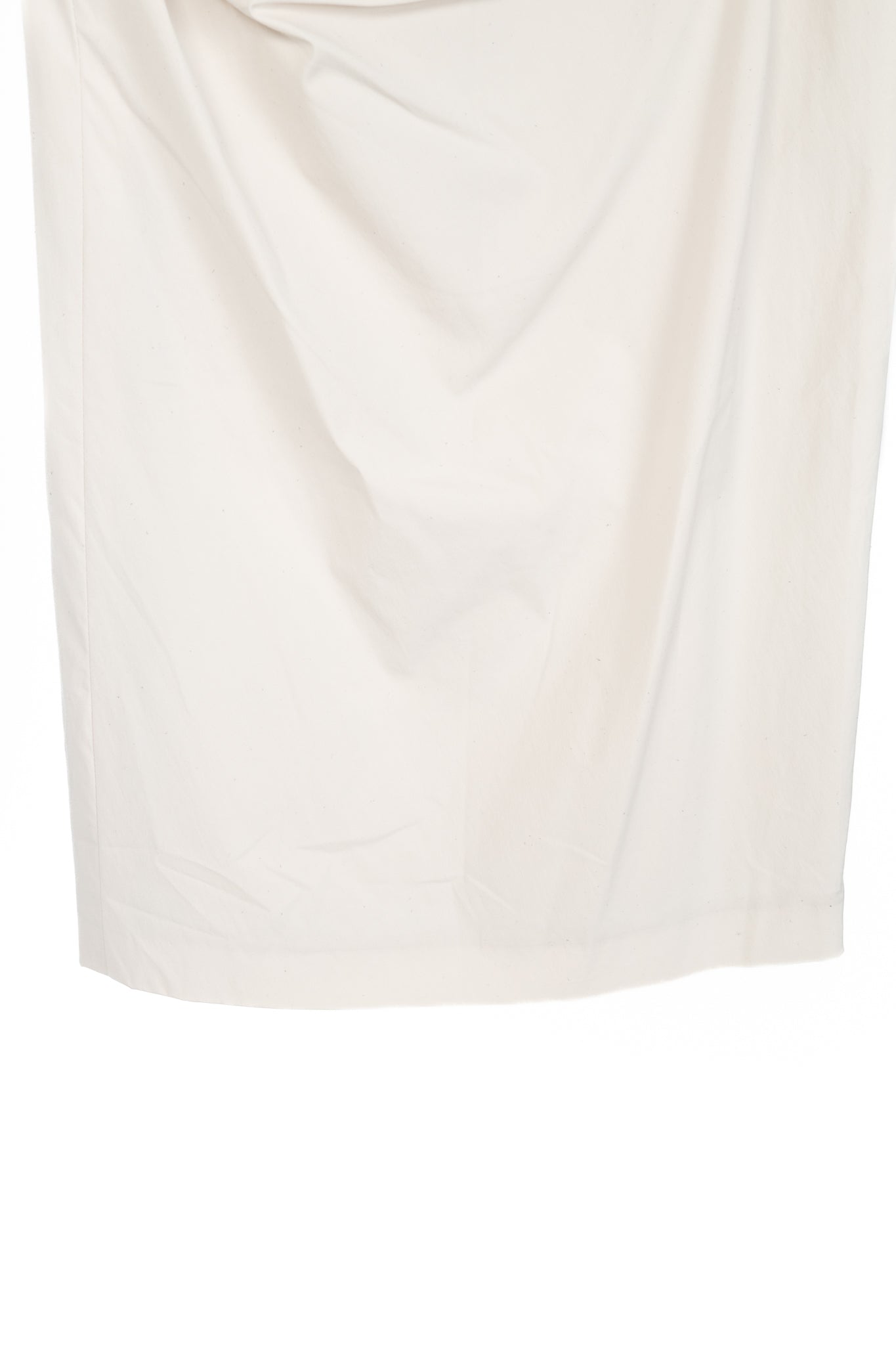 Brunello Cucinelli Ivory Pleated-Waist Cotton Pencil Skirt
