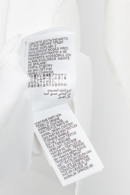 Brunello Cucinelli SS/21 White Cotton Monili-Tab Buttoned Shirt