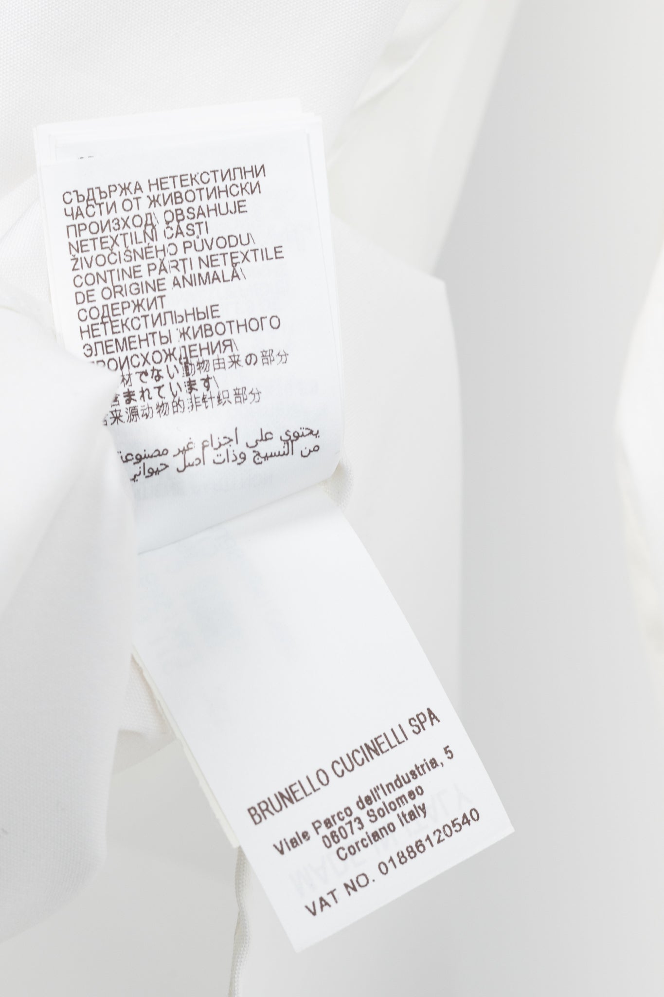 Brunello Cucinelli SS/21 White Cotton Monili-Tab Buttoned Shirt