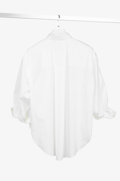Brunello Cucinelli SS/21 White Cotton Monili-Tab Buttoned Shirt