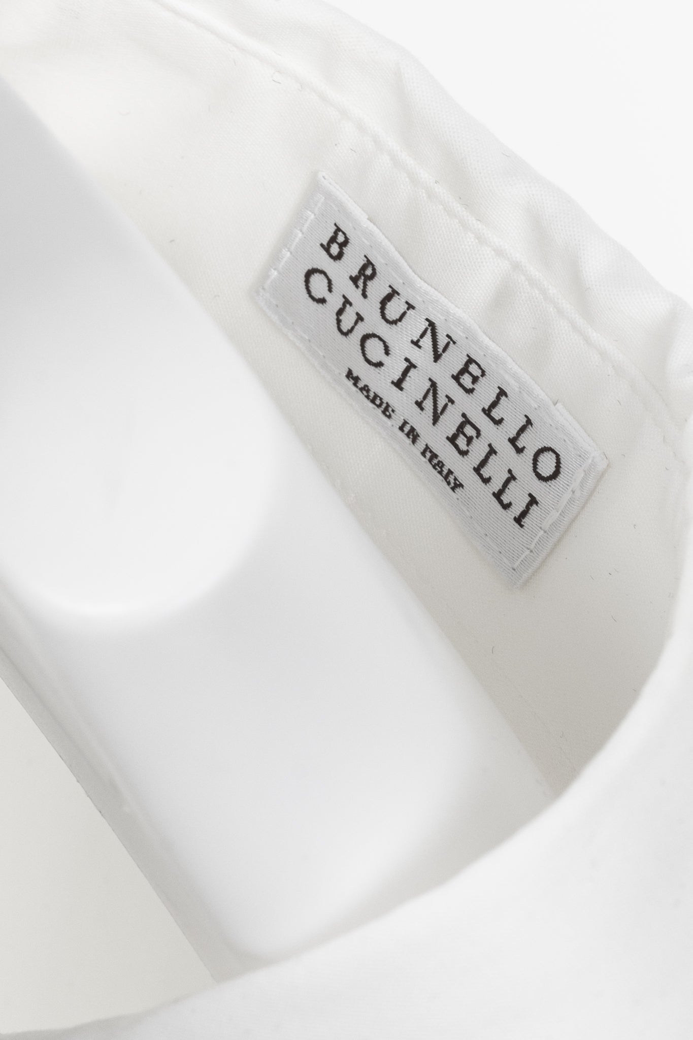 Brunello Cucinelli SS/21 White Cotton Monili-Tab Buttoned Shirt