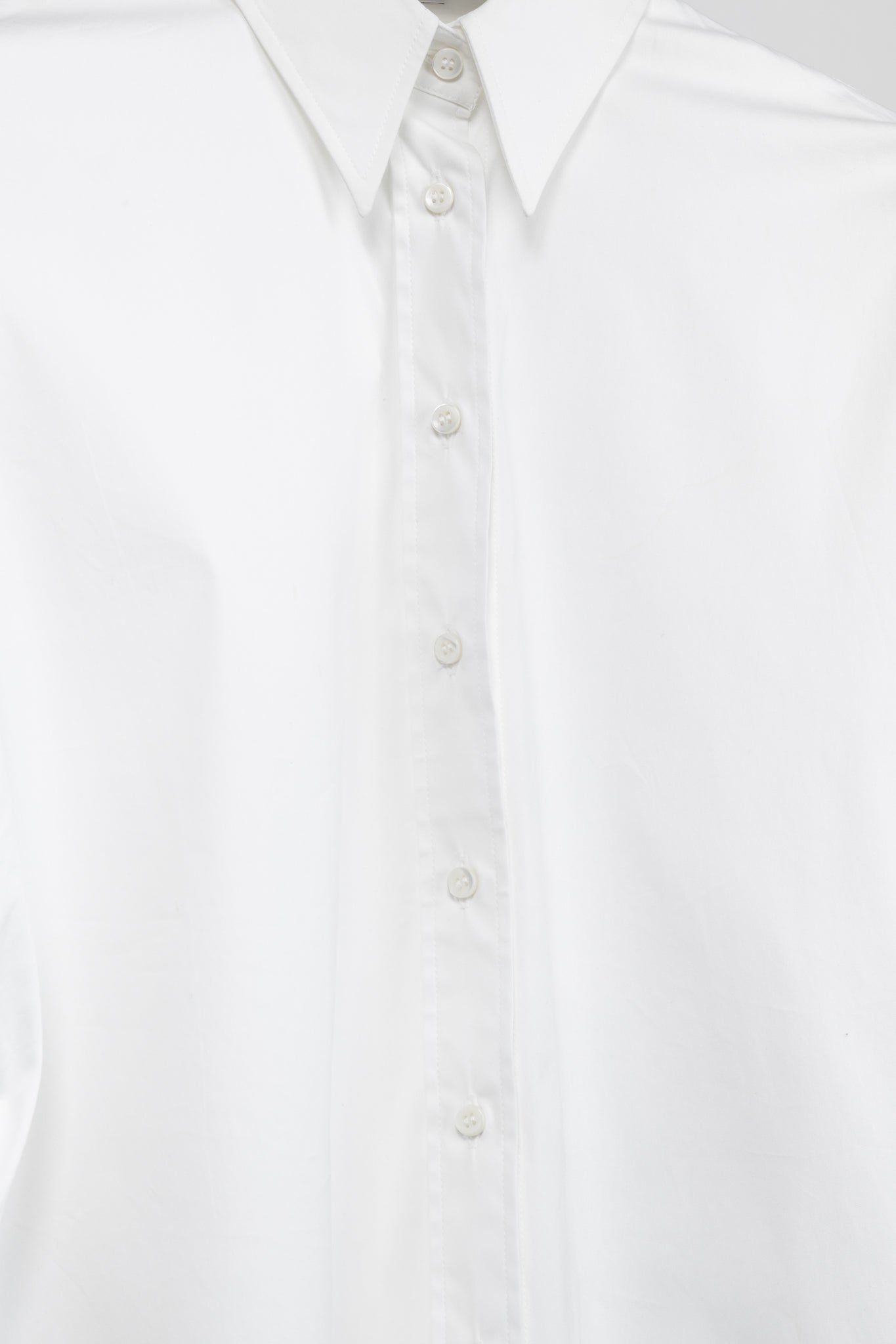Brunello Cucinelli SS/21 White Cotton Monili-Tab Buttoned Shirt
