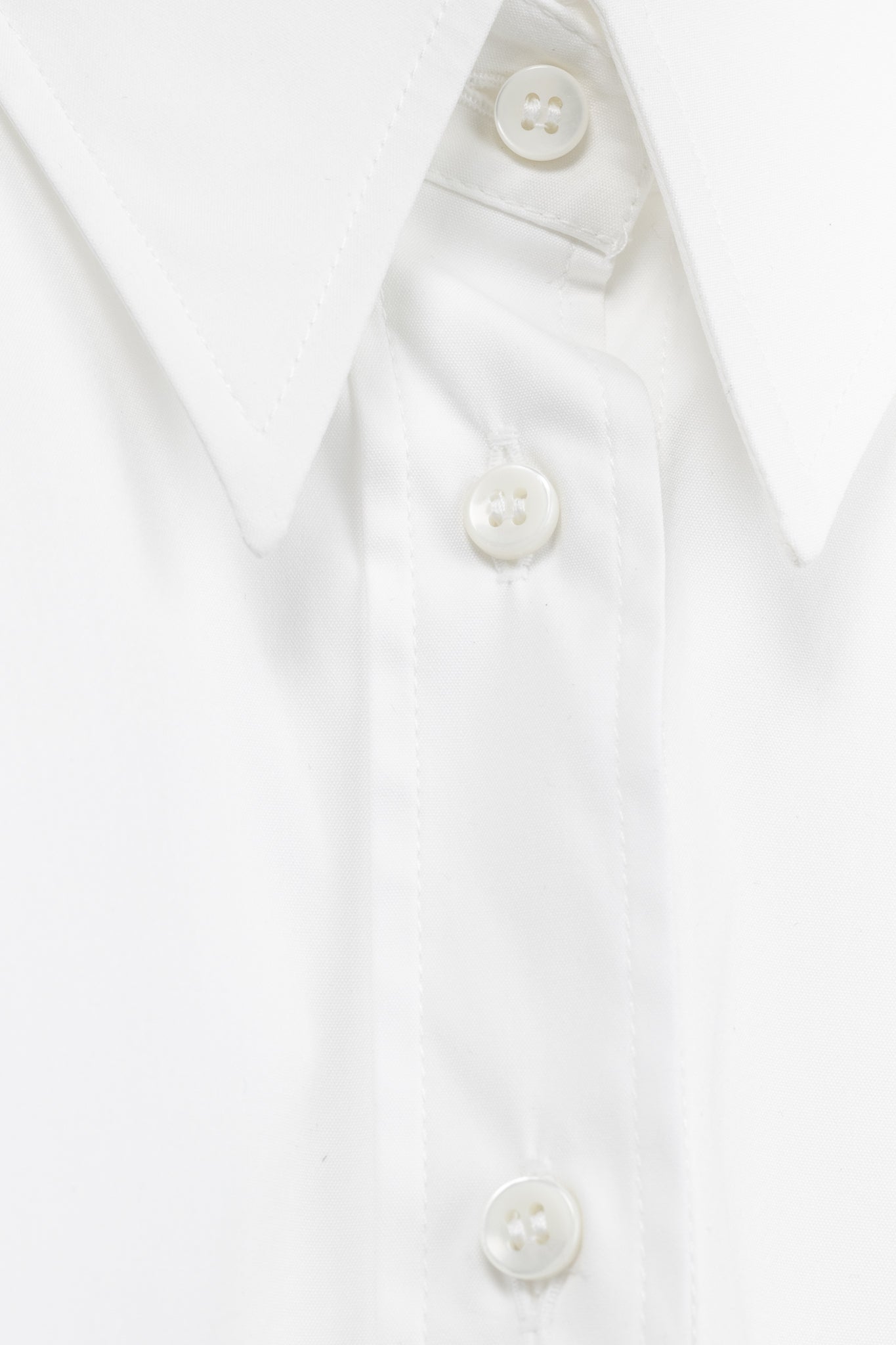 Brunello Cucinelli SS/21 White Cotton Monili-Tab Buttoned Shirt