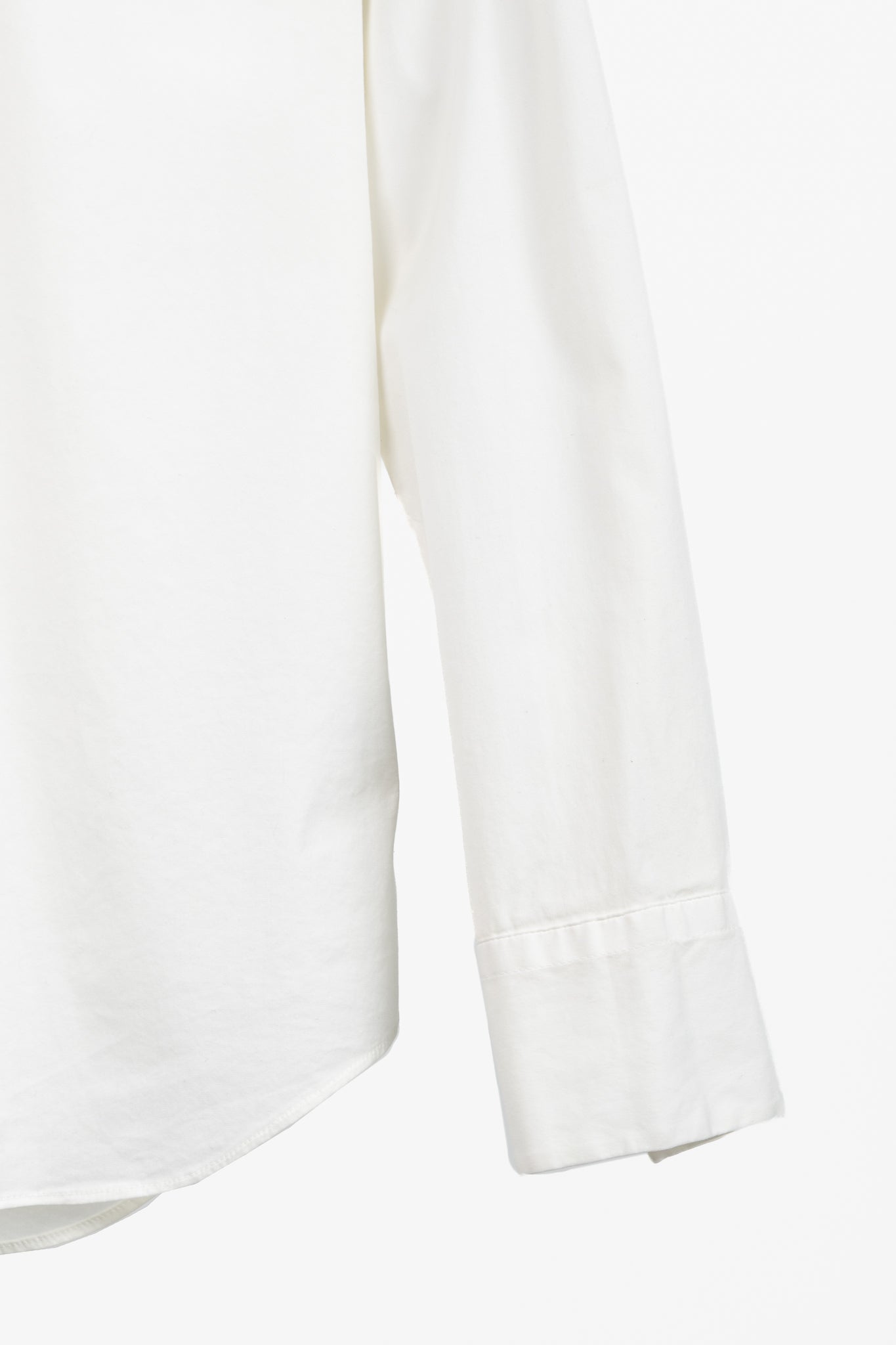 Brunello Cucinelli SS/17 Off-White Cotton Poplin Monili-Collar Shirt
