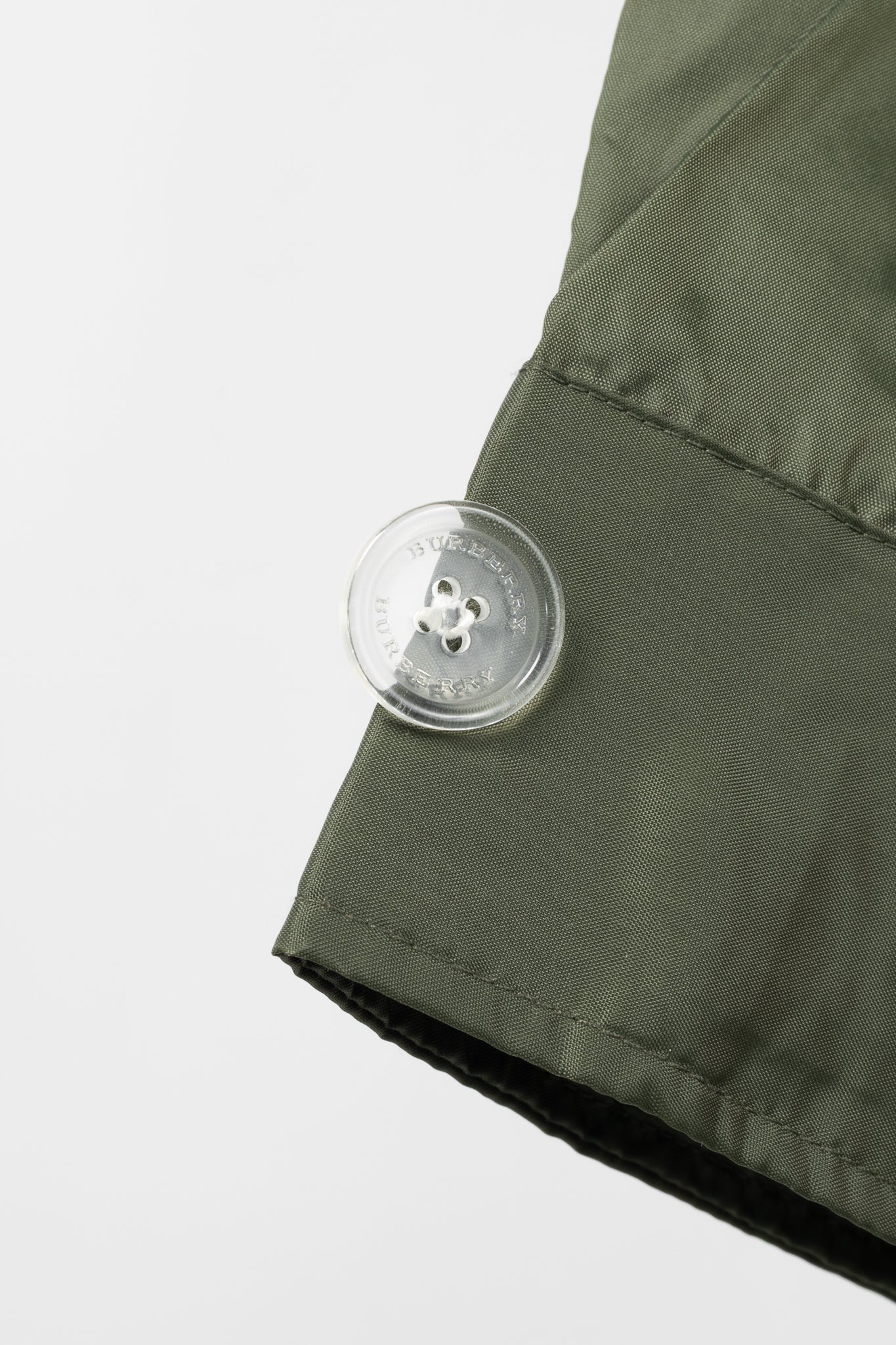 Burberry Green Tape Detail Showerproof Hooded Parka